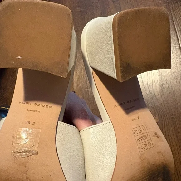 Kurt Geiger White Embellished Eye Shoes - Picture 3 of 3